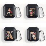 Matte Black Alphabet Airpods Case